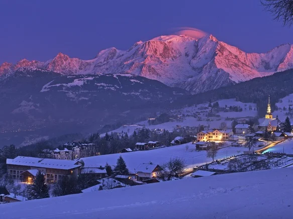 Coucher de soleil sur le Mont-blanc